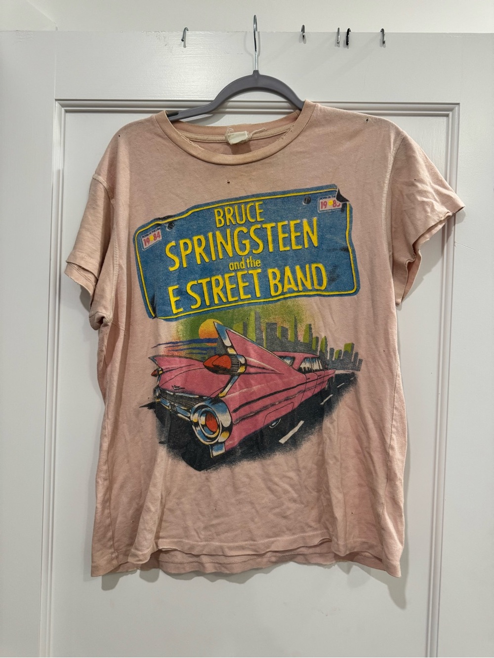 Bruce Springsteen E Street vintage Band Pink Graphic